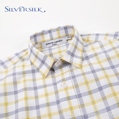 Custom Yellow Checks Poly Cotton TC Breathable Shirts